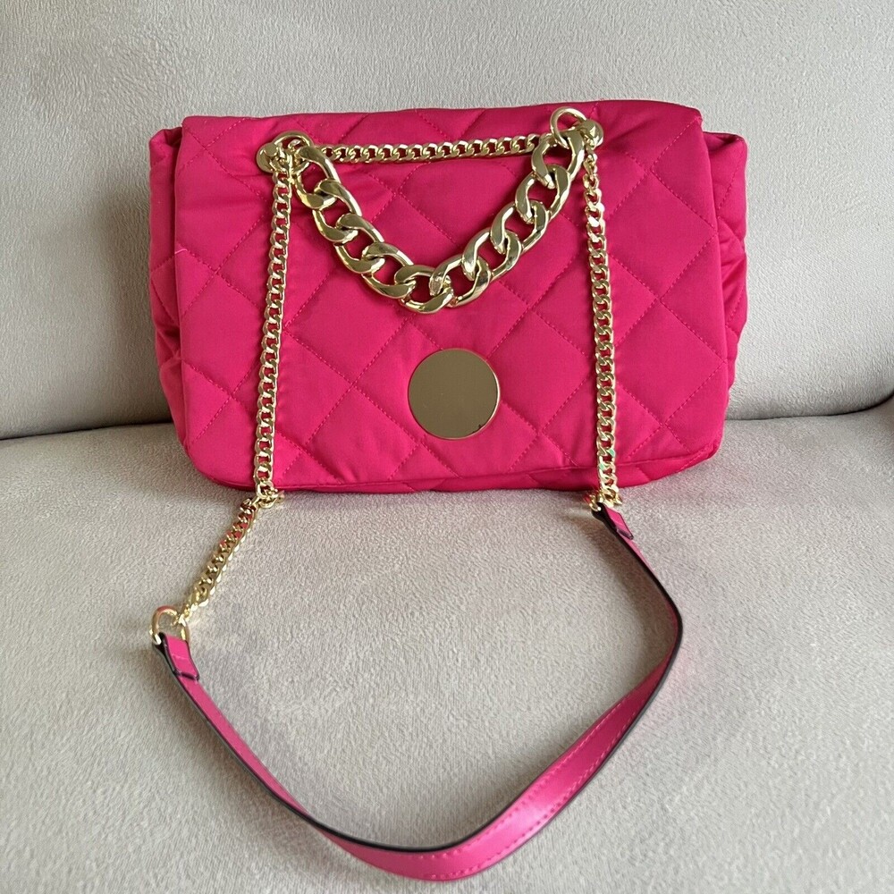 Venus Barbie Hot Pink 2 Way Crossbody Bag With Gold Metal Hardware